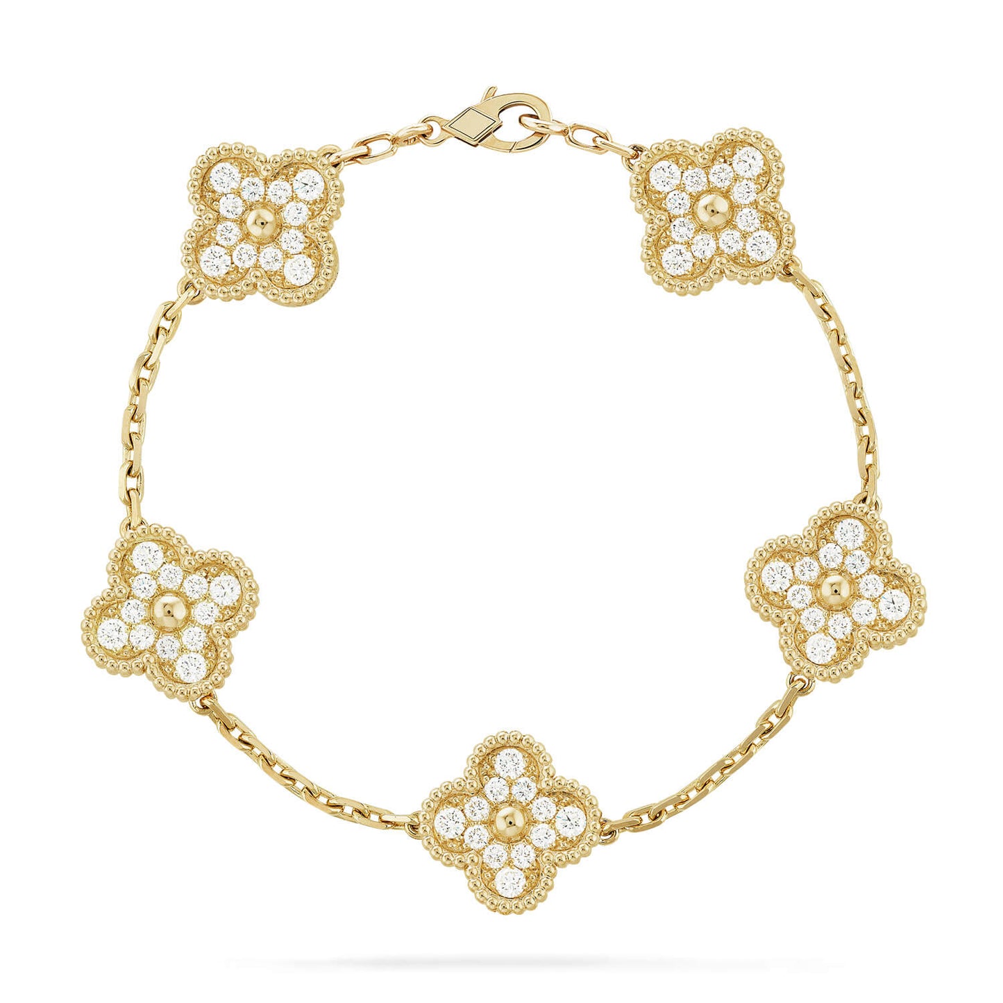 [Royal Top] CLOVER 5 MOTIF FULL DIAMOND BRACELET COLLECTION
