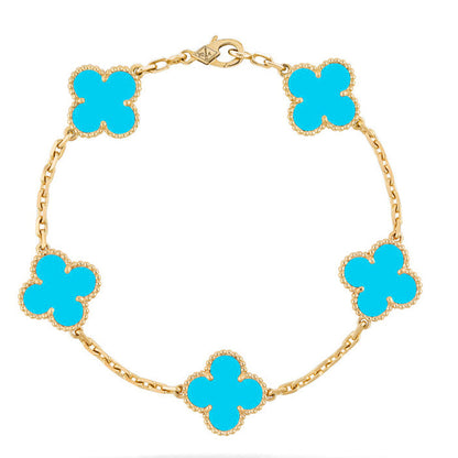 [Royal Top] CLOVER 5 MOTIF TURQUOISE BRACELET COLLECTION