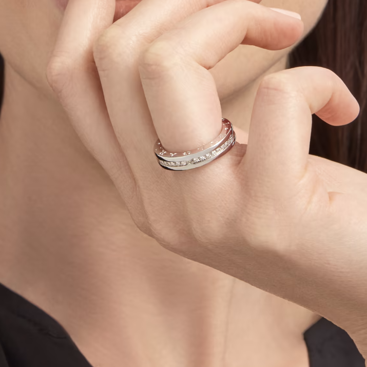 [Royal Top]ZERO 1 ONE-BAND PAVED DIAMONDS ON THE SPIRAL RING