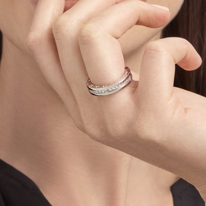 [Royal Top]ZERO 1 ONE-BAND PAVED DIAMONDS ON THE SPIRAL RING