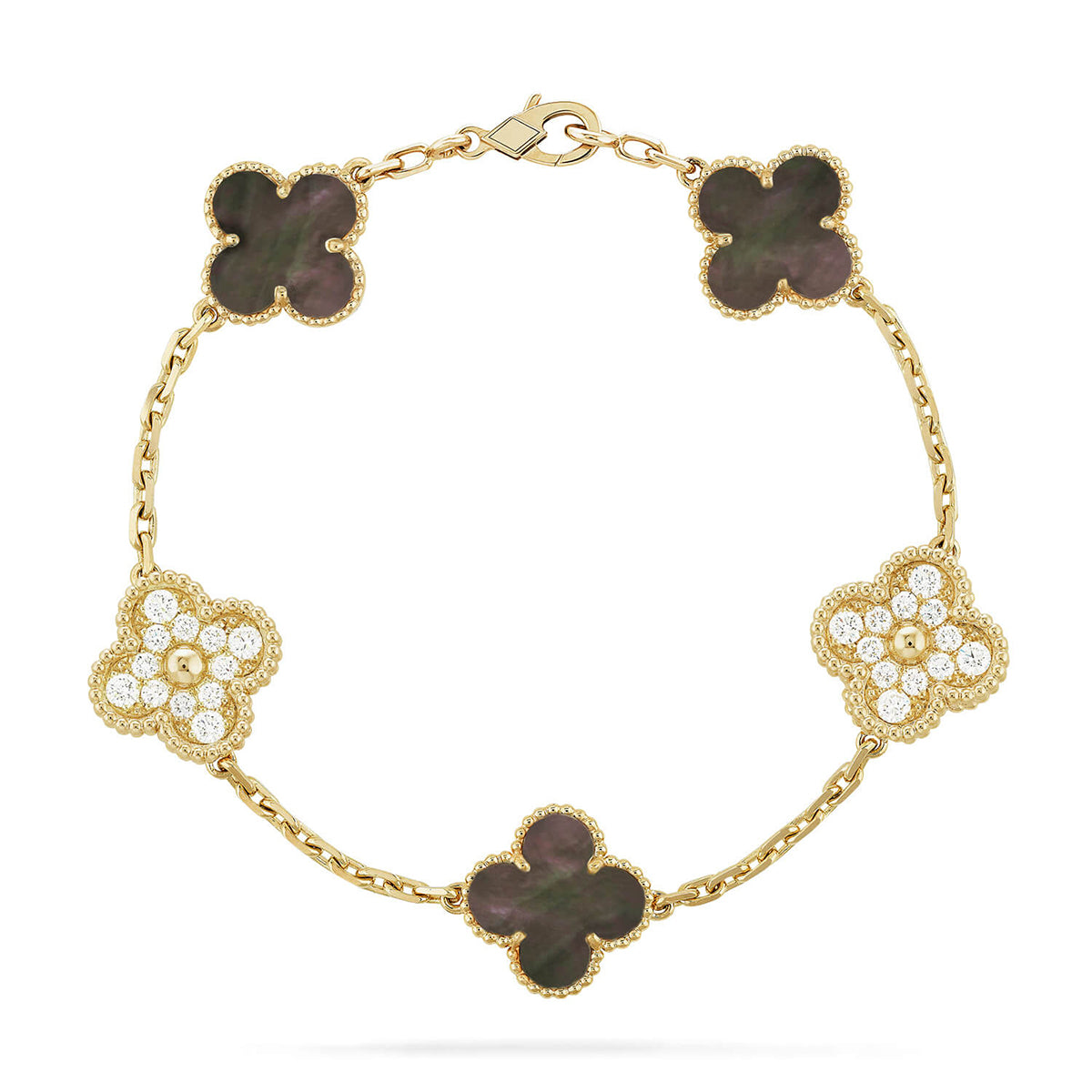 [Royal Top] CLOVER 5 MOTIF GRAY MOP BRACELET COLLECTION