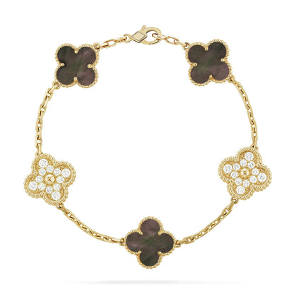 [Royal Top] CLOVER 5 MOTIF GRAY MOP BRACELET COLLECTION