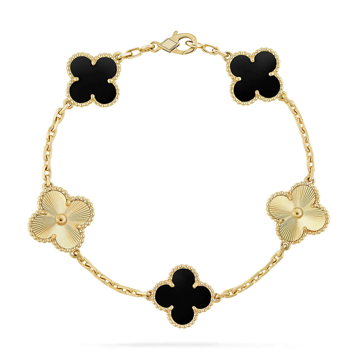 [Royal Top] CLOVER 5 MOTIF ONYXS BRACELET COLLECTION