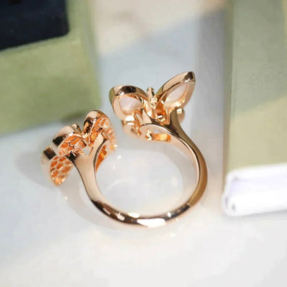 [Royal Top]TWIN BUTTERFLY DIAMOND MOP RING