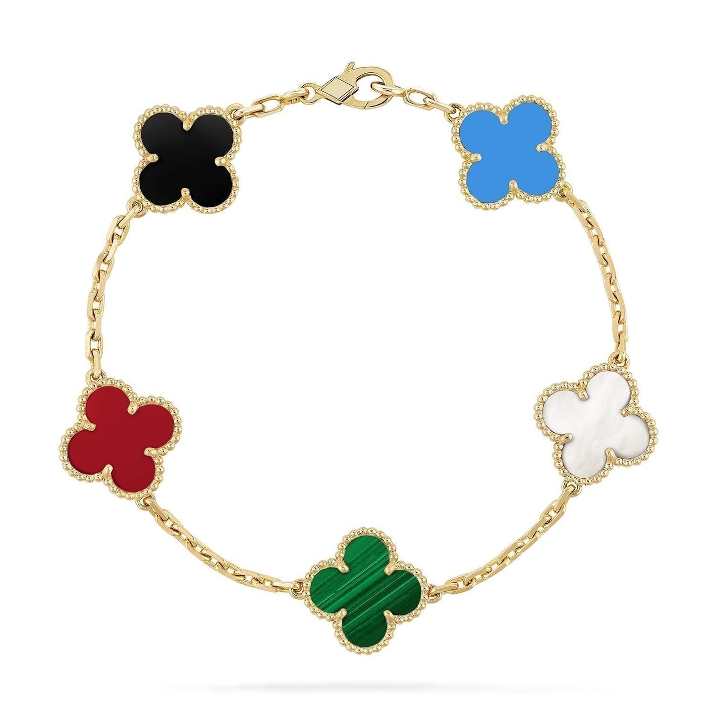 [Royal Top]CLOVER 5 MOTIFS MULTICOLOR BRACELET