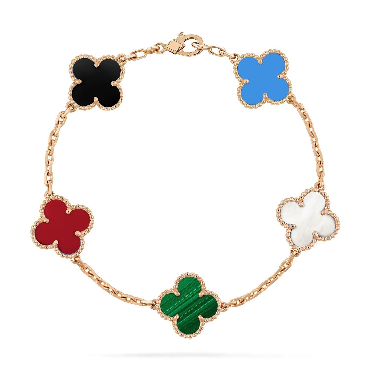 [Royal Top]CLOVER 5 MOTIFS MULTICOLOR BRACELET
