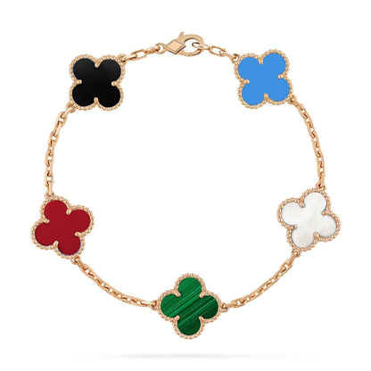[Royal Top]CLOVER 5 MOTIFS MULTICOLOR BRACELET