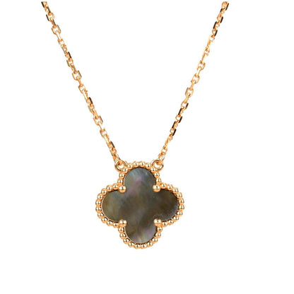 [Royal Top]CLOVER 15MM  GRAY MOTHER OF PEARL NECKLACE