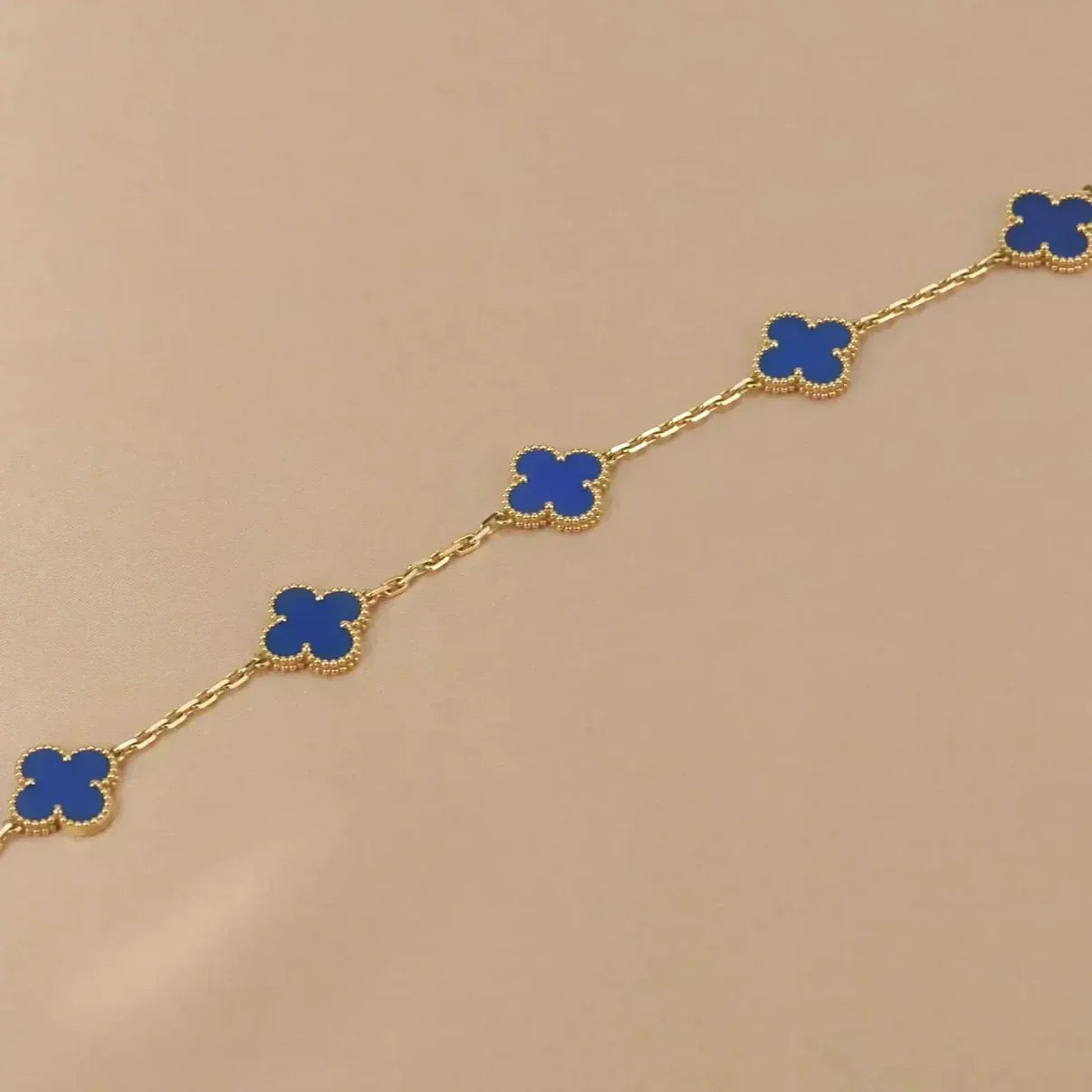 [Royal Top] CLOVER 5 MOTIF BLUE AGATE BRACELET COLLECTION