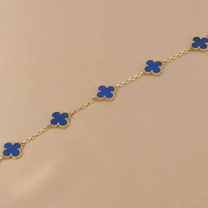 [Royal Top] CLOVER 5 MOTIF BLUE AGATE BRACELET COLLECTION
