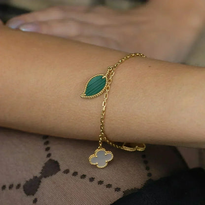 [Royal Top]LUCKY SPRING 5 MOTIF GOLD BRACELET