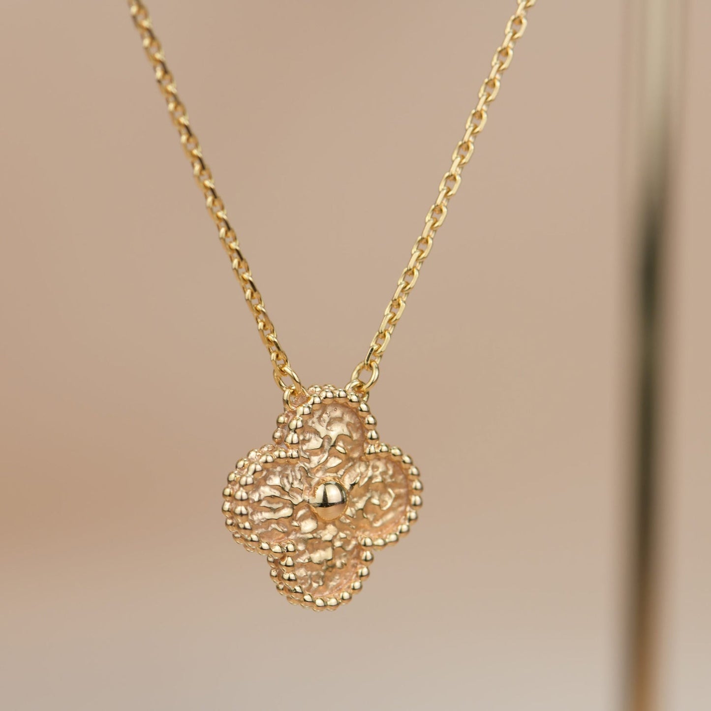 [Royal Top]CLOVER 15MM  BRONZING NECKLACE