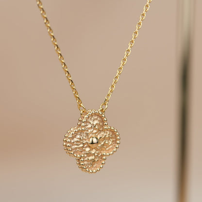 [Royal Top]CLOVER 15MM  BRONZING NECKLACE