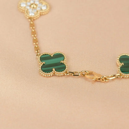 [Royal Top] CLOVER 5 MOTIF MALACHITE BRACELET COLLECTION