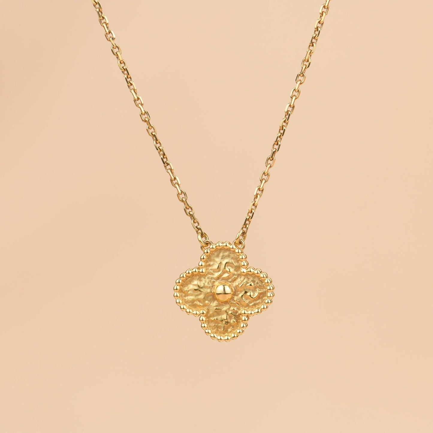 [Royal Top]CLOVER 15MM  BRONZING NECKLACE