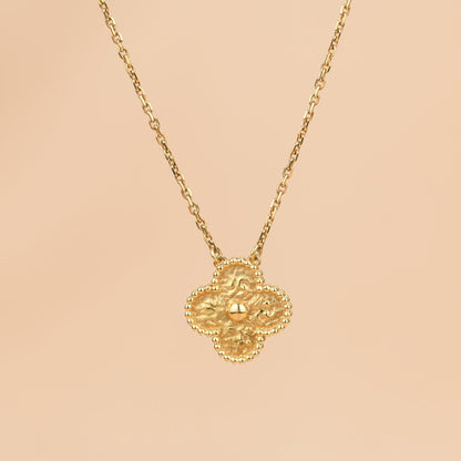 [Royal Top]CLOVER 15MM  BRONZING NECKLACE