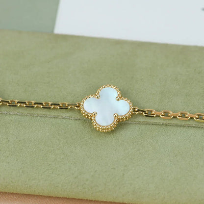 [Royal Top]CLOVER WHITE PEARL MOP 5 MOTIF BRACELET COLLECTION