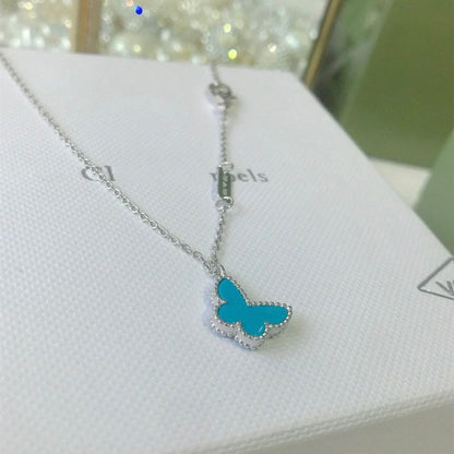 [Royal Top]BUTTERFLY TURQUOISE BUTTERFLY BRACELET SILVER
