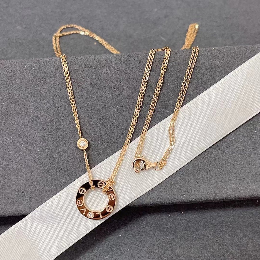 [Royal Top]LOVE NECKLACE 16MM 2 DIAMONDS