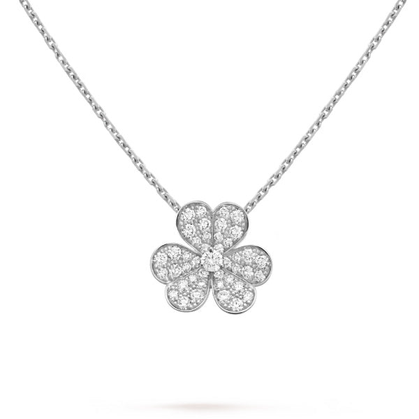 [Royal Top]CLOVER DIAMOND NECKLACE SILVER