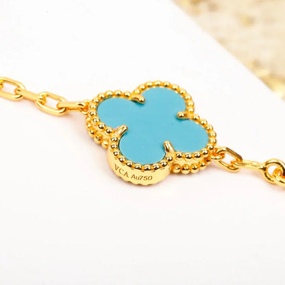 [Royal Top] CLOVER 5 MOTIF TURQUOISE BRACELET COLLECTION