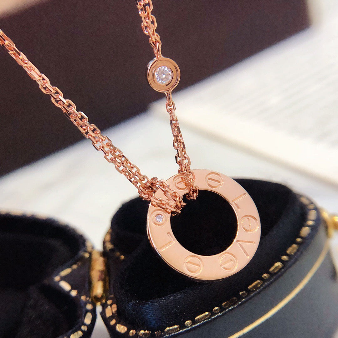 [Royal Top]LOVE NECKLACE 16MM 2 DIAMONDS