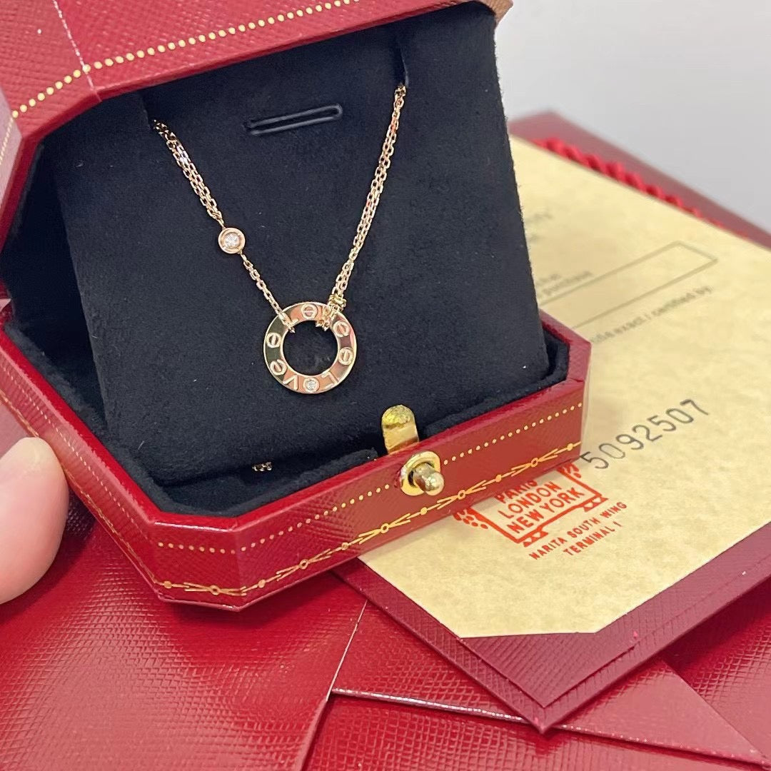 [Royal Top]LOVE NECKLACE 16MM 2 DIAMONDS