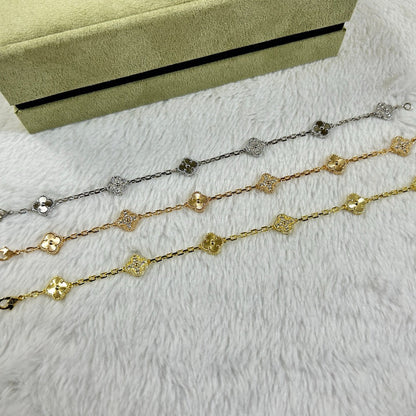 [Royal Top]CLOVER 6 MOTIF DIAMOND LASER BRACELET