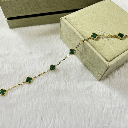 [Royal Top]CLOVER 6 MOTIF MALACHITE BRACELET