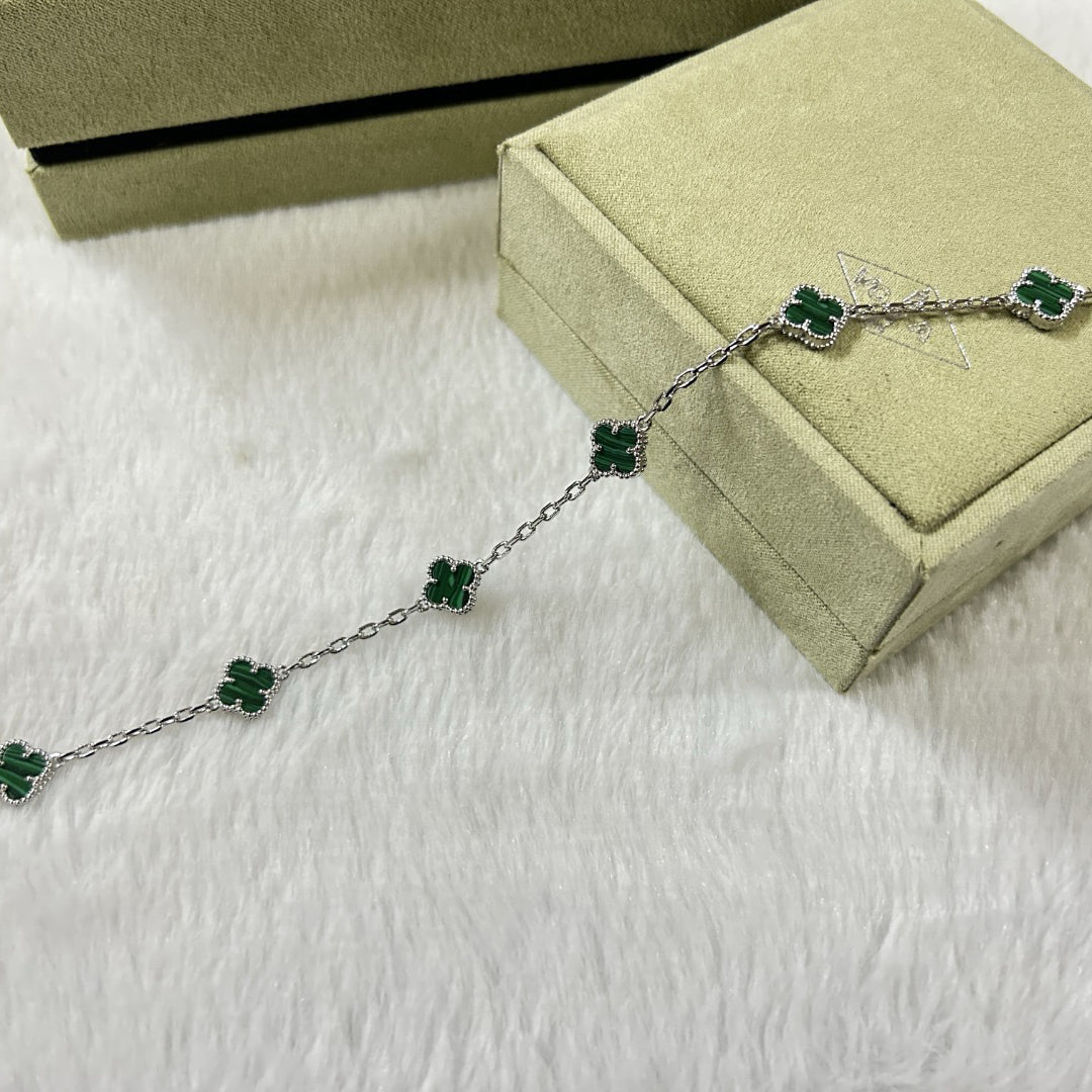 [Royal Top]CLOVER 6 MOTIF MALACHITE BRACELET