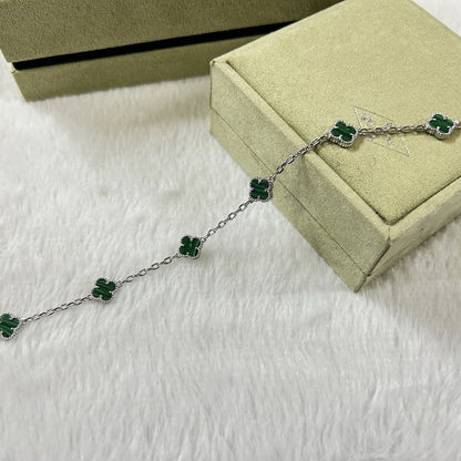 [Royal Top]CLOVER 6 MOTIF MALACHITE BRACELET