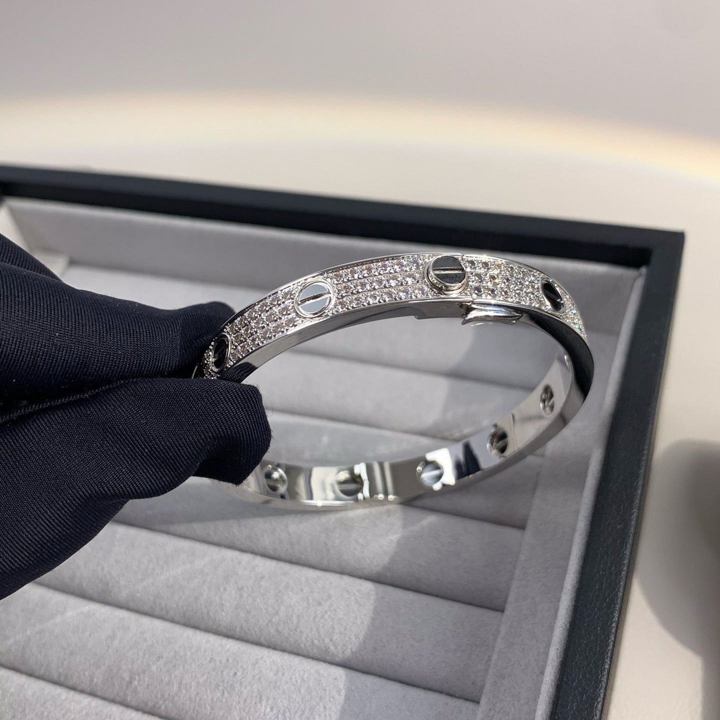 [Royal Top]LOVE BRACELET 6.1MM DIAMOND-PAVED CERAMIC