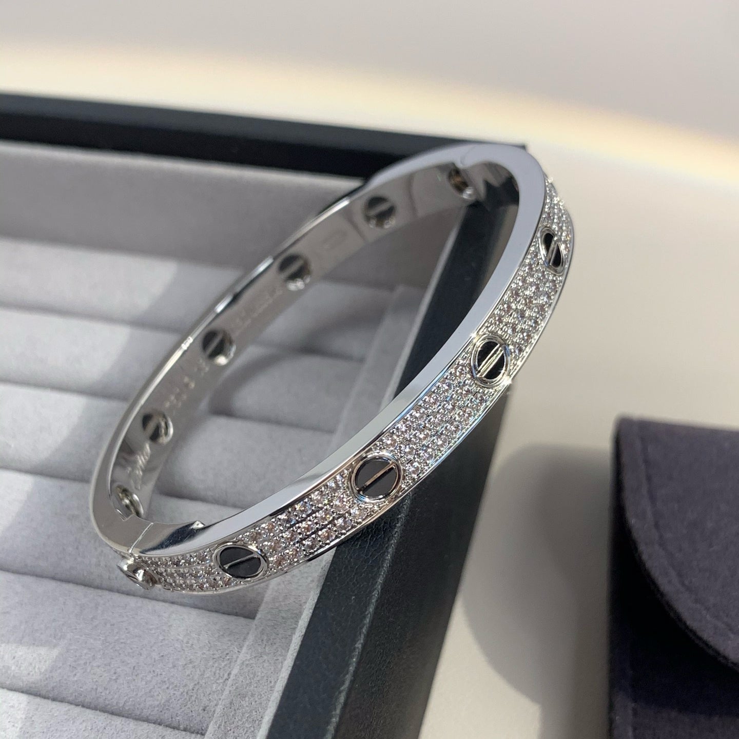 [Royal Top]LOVE BRACELET 6.1MM DIAMOND-PAVED CERAMIC