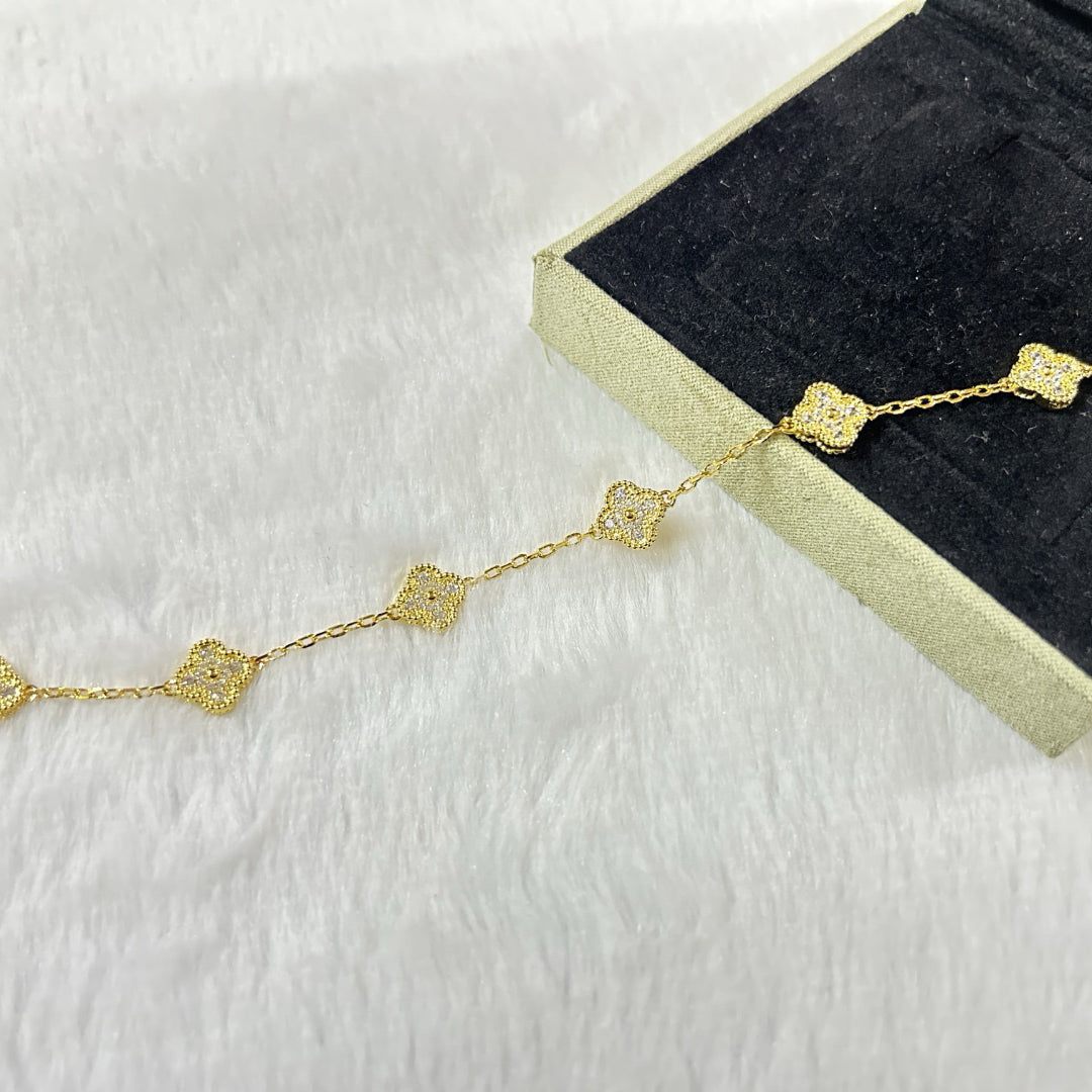 [Royal Top]CLOVER 6 MOTIF DIAMOND BRACELET