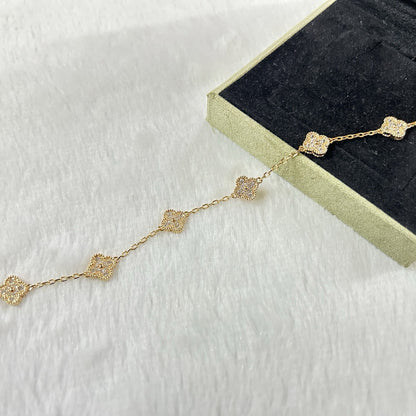 [Royal Top]CLOVER 6 MOTIF DIAMOND BRACELET