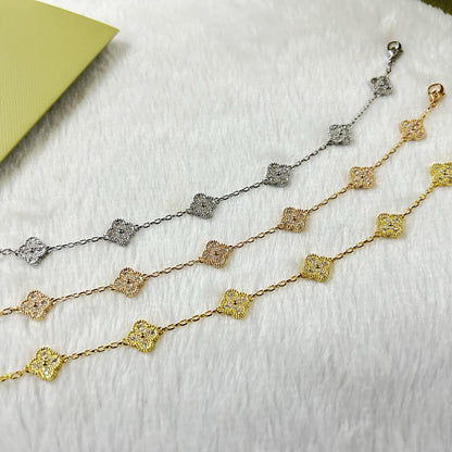 [Royal Top]CLOVER 6 MOTIF DIAMOND BRACELET