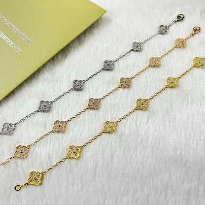 [Royal Top]CLOVER 6 MOTIF DIAMOND BRACELET
