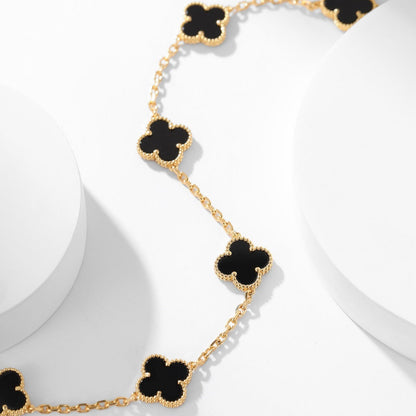 [Royal Top]CLOVER 10 MOTIFS ONYX NECKLACE