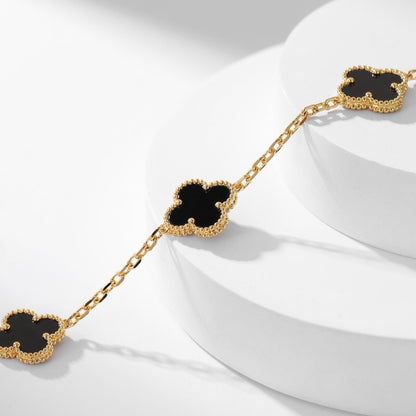 [Royal Top]CLOVER 10 MOTIFS ONYX NECKLACE