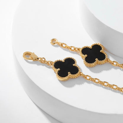 [Royal Top]CLOVER 10 MOTIFS ONYX NECKLACE