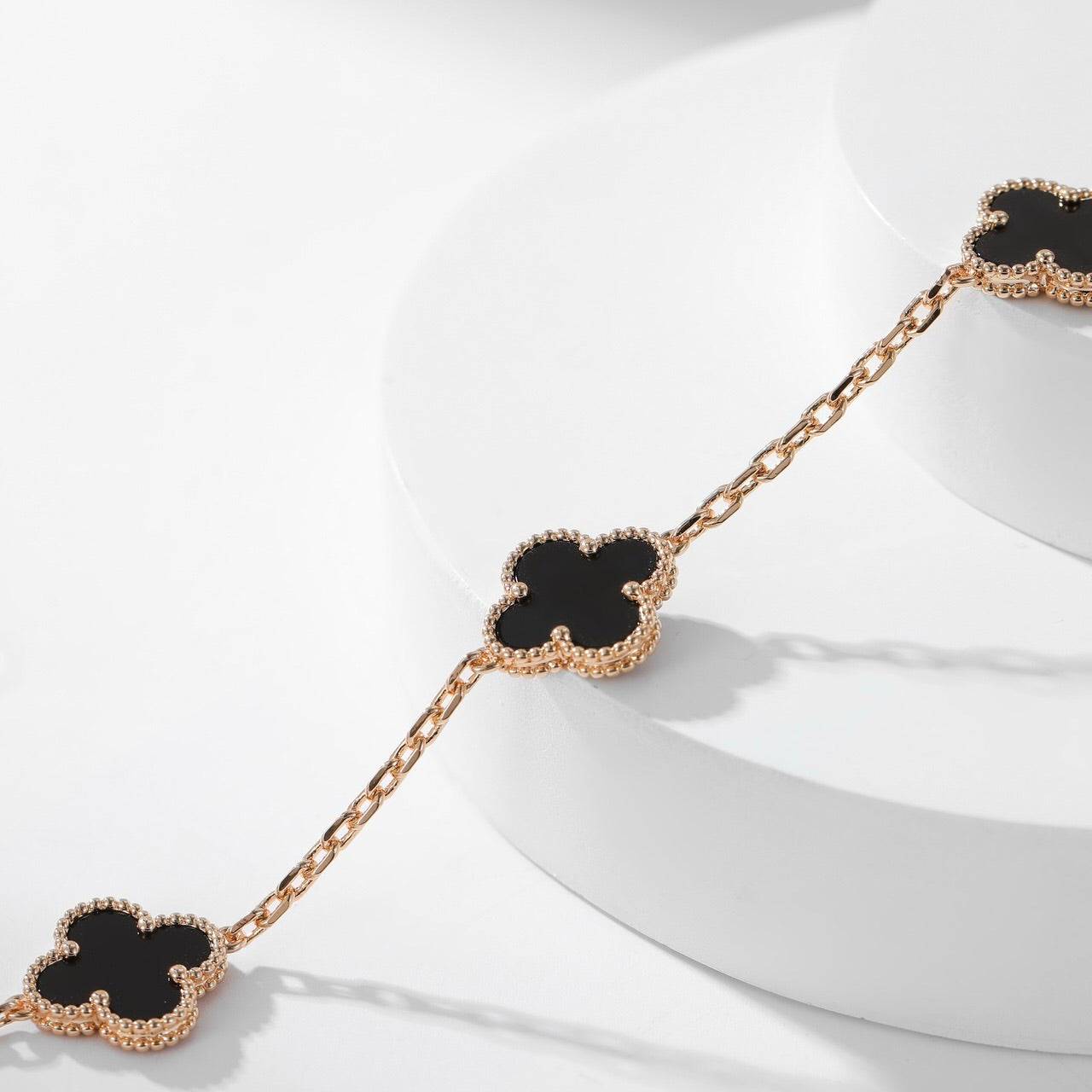 [Royal Top]CLOVER 10 MOTIFS ONYX NECKLACE