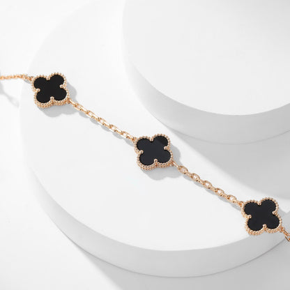 [Royal Top]CLOVER 10 MOTIFS ONYX NECKLACE