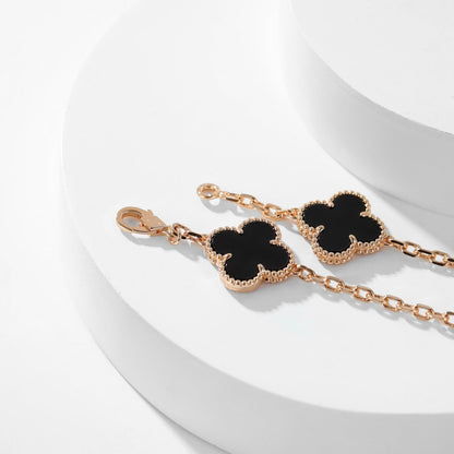 [Royal Top]CLOVER 10 MOTIFS ONYX NECKLACE