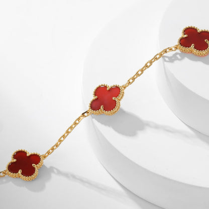 [Royal Top]CLOVER 10 MOTIFS CARNELIAN NECKLACE