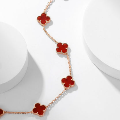 [Royal Top]CLOVER 10 MOTIFS CARNELIAN NECKLACE