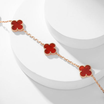 [Royal Top]CLOVER 10 MOTIFS CARNELIAN NECKLACE