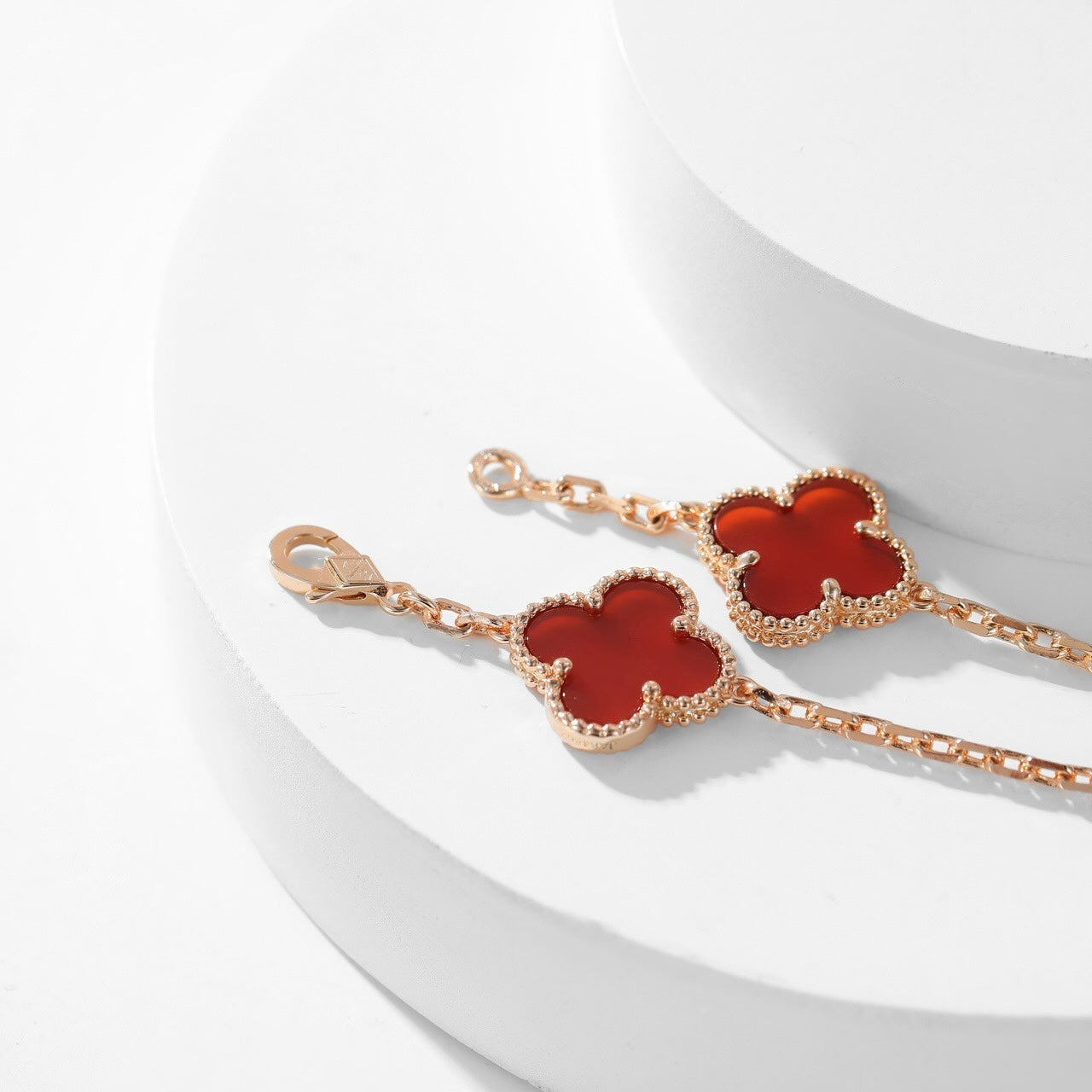 [Royal Top]CLOVER 10 MOTIFS CARNELIAN NECKLACE