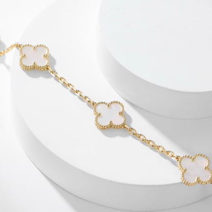 [Royal Top]CLOVER 10 MOTIFS WHITE MOTHER OF PEARL NECKLACE