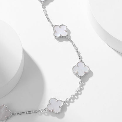 [Royal Top]CLOVER 10 MOTIFS WHITE MOTHER OF PEARL NECKLACE