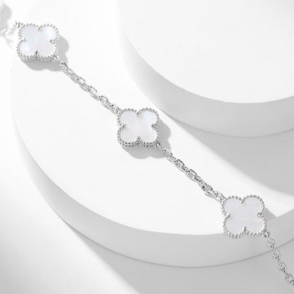 [Royal Top]CLOVER 10 MOTIFS WHITE MOTHER OF PEARL NECKLACE